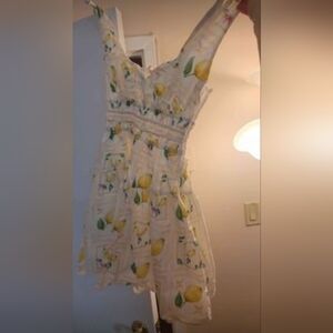 Cintrico Mini Dress- Lemon from Petal & Pup size M